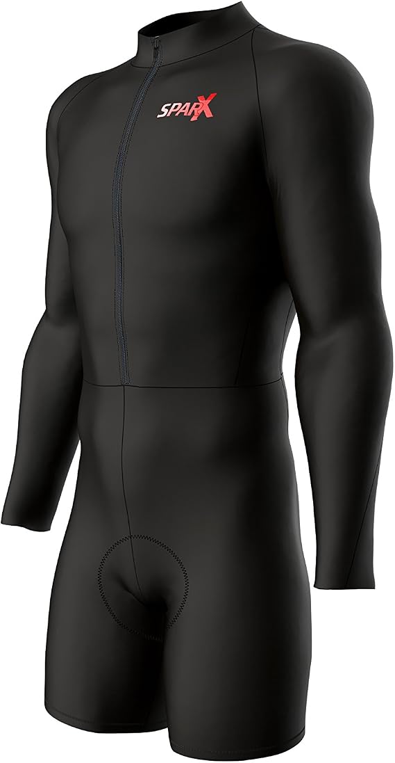 Sparx Long Sleeve Cycling Skinsuit Pro Team Bicycle Suit Bike Racing Suit Cycle Kit 3D Pad