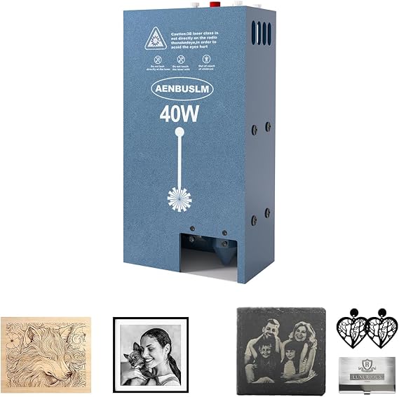 40W Laser Module with Built-in Air Assist, Fixed-Focus, Double Ultra-Fine Compressed Spot for CNC Carving, Engraving & Cutting on Wood, Metal, Acrylic & Paper - Class 4