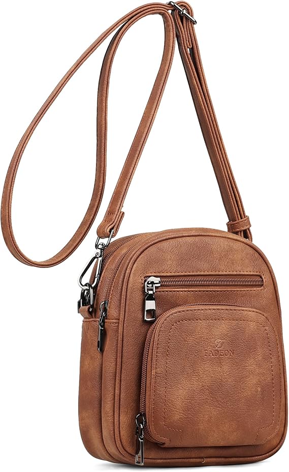 FADEON Small Purses for Women Crossbody Bags, RFID Anti-Theft 4 Card Slots