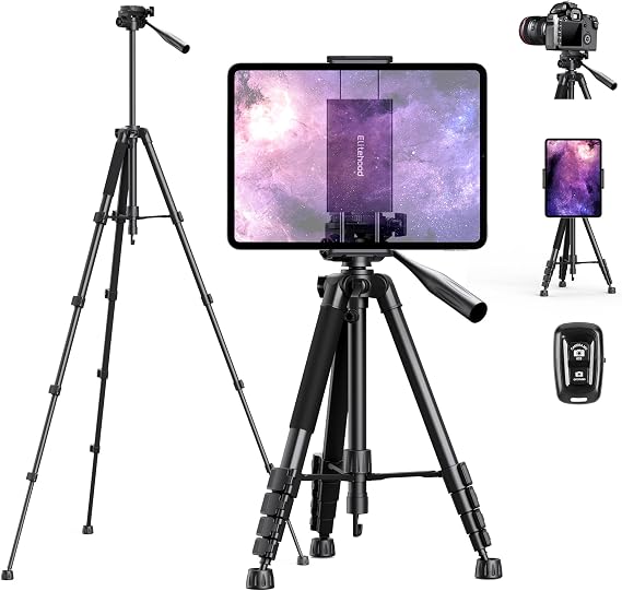Elitehood 68" Heavy Duty iPad Tripod, Ultra-Stable Tripod for iPad Pro 12.9