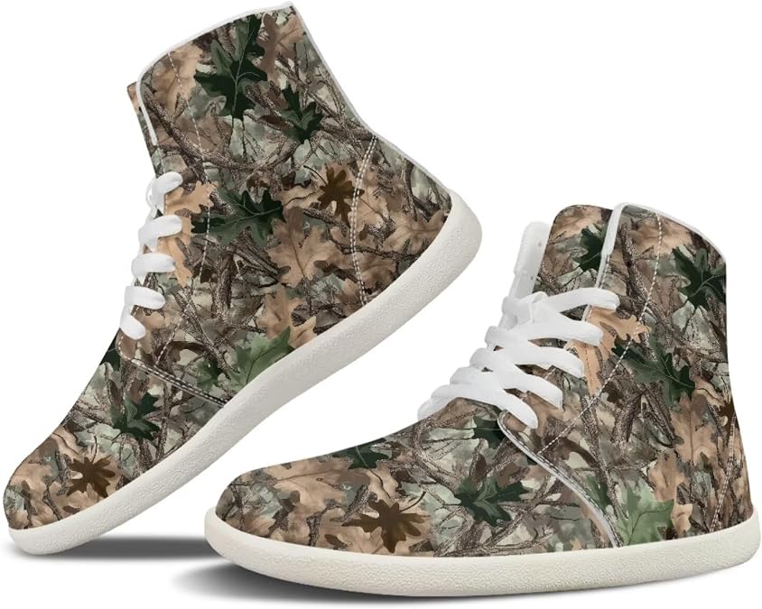 chaqlin Mid Top Shoes for Men Anti Slip Width Sneakers Barefoot Classic Fashion High Tops Shoes Laces Couple Stylish Casual Sneaker