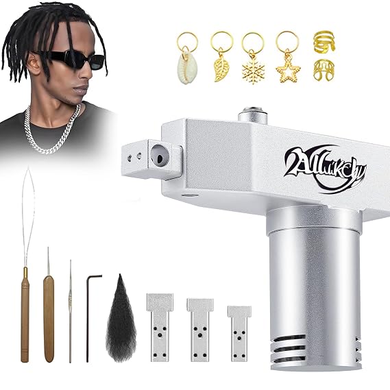 Dreadlocks Machine Fast Easy DIY Portable Dreadlocks Maker,For Dreadlocks Extensions Creation,Automatic Loc Machine with Multiple Tools