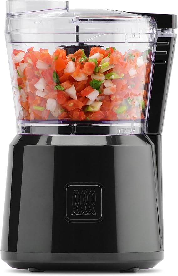 Toastmaster Chopper with 2-Speed Control by Select Brands - Mini Electric Food Chopper for Salsa, Dips & More - Electric - with Dishwasher-Safe Chopping Cup & Safety Lid - 3 Cups