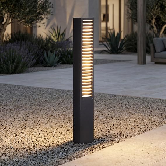 39.4 Outdoor Pathway Lights Wired, IP65 Waterproof Landscape Path Light, AC100-240V Bollard Light, 3000K LED Modern Commercial Pathway Lighting, Driveway Lamps for Lawn Walkway Patio Garden