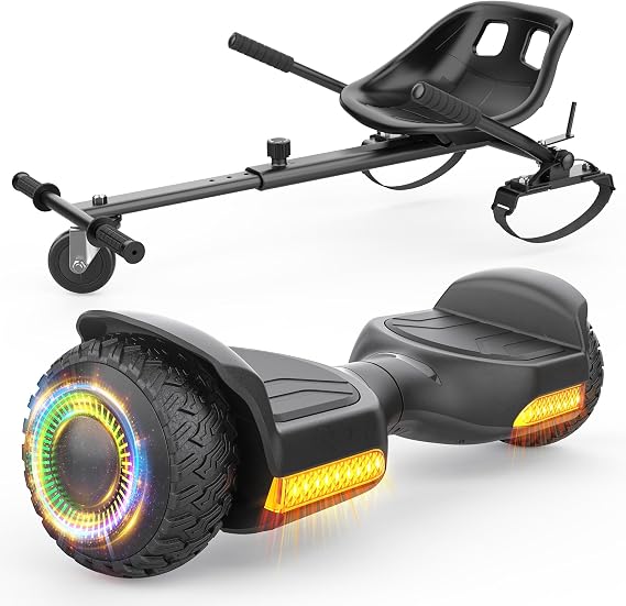 Gyroor G13 Hoverboard with K1 Seat Attachment 6.5" All-Terrain Go Kart