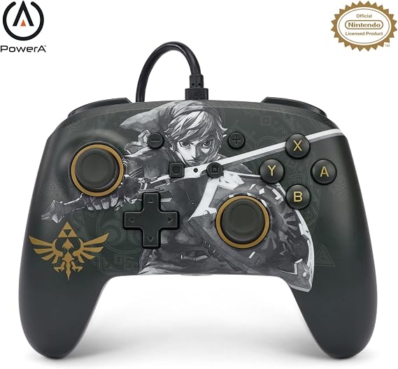 PowerA PowerA Advanced Wired Controller for Nintendo Switch - Battle-Ready Link-Battle-Ready Link, Black