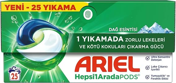Ariel Hepsi1Arada PODS Kapsül Çamaşır Deterjanı Beyazlar ve Renkliler 25 Yıkama