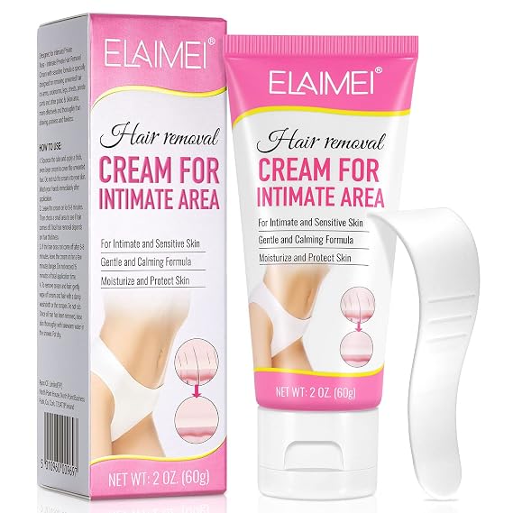 2PCS Intimate Hair Removal Cream for Women Men, Painless Flawless Sensitive Skin Depilatory Remover Cream - Unwanted Hair in Underarms, Private Parts, Pubic & Bikini Area, Gentle Formula for All Skin Types