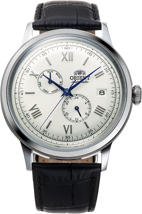 Orient Bambino Version 8 Weekly Calendar Automatic Dress Watch Model: RA-AK0701S30B