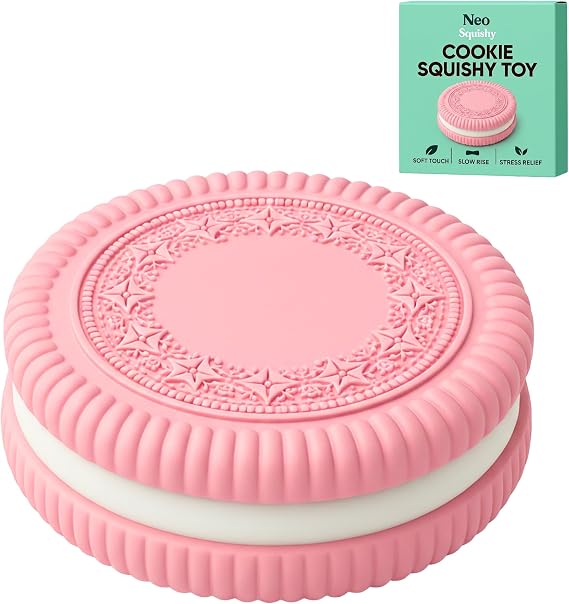 Oreos Squishy 16 CM Giant Cookie Squishy Toy Extra Large Black Fidget Stress Relief Squeeze Toy for Kids & Adults, Viral TikTok Biscuit Design