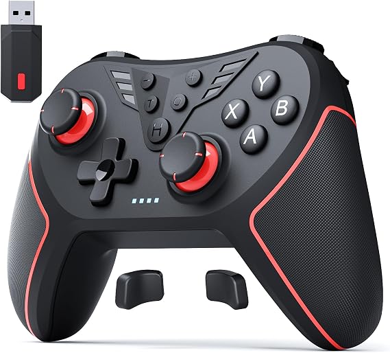 RivalPlay Wireless PC Controller with Hall Effect Joystick, 2.4G & Wired 1000Hz Polling Rate, Remappable Buttons, Adjustable Turbo & Vibration, Gaming Controller for Windows PC, Windows 11, 10, 7 & 8