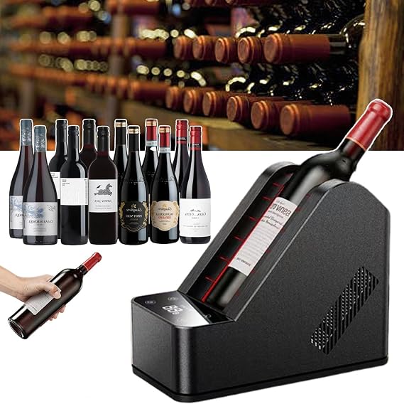 Wine Bottle Cooler,Wine Chiller Electric,Semi-Enclosed Design with LED Control Panel and Colorful Atmosphere Light