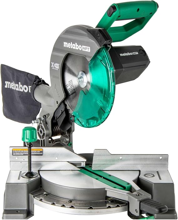 Metabo HPT 10-Inch Compound Miter Saw, 15-Amp, Single Bevel, C10FCGS
