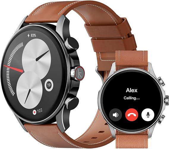 Kieslect Smart Watch for Men Women, Compatible with Android & iPhone, 1.43" AMOLED Screen Fitness Tracker with Answer/Make Calls, IP68 Waterproof Heart Rate/Sleep/SpO2 Monitor, 100+ Sports Modes