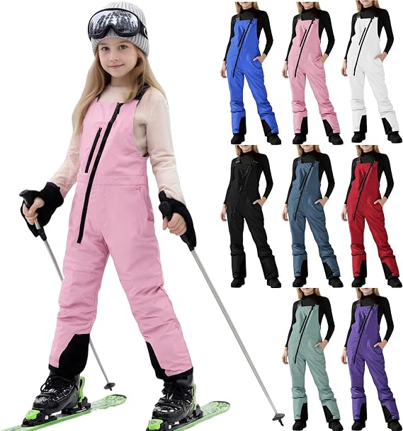 Kids Snow Pants Insulated Waterproof Windproof Snowboarding Ski Pants Winter Warm Outdoor Sports Snow Bibs Activewear