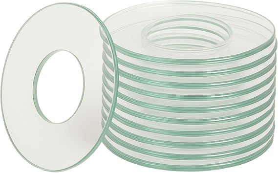 Biedermann & Sons Plain Glass Bobeches (Set of 12), Clear 2.75 Inch Drip Protectors, Slide On Wax Catchers, Fits 7/8 Inch Taper Candles, Rings for Candlesticks and Table Decor