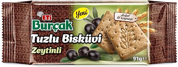 Salted Biscuits with Burçak Olives 91 g x 18 Pieces