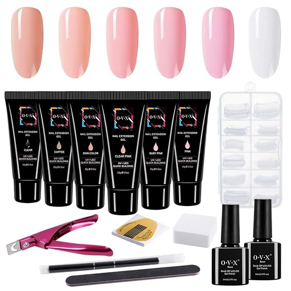Polygel Nail Kit Poly Gel Nail Extension Gel Nail Enhancement for Professional Technician and Beginner Nail Salon All-in-One Gift Set ...