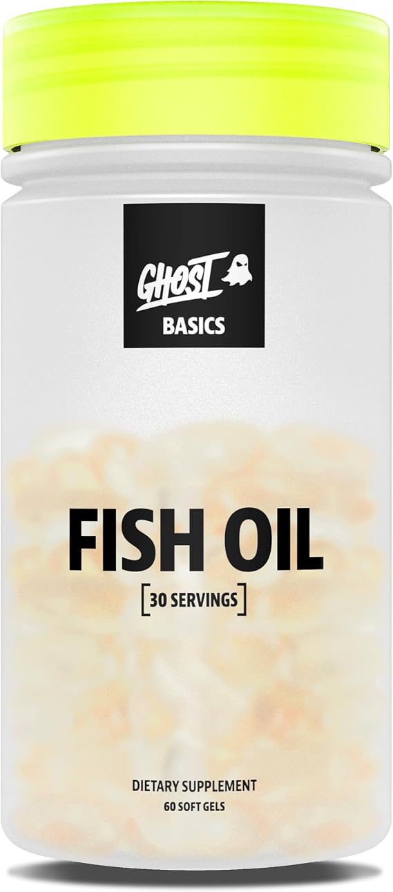 GHOST Basics Fish Oil Supplement, 3000MG Daily Omega 3, 60 Softgels