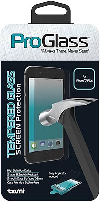 Tzumi 4673 Proglass Iphn 7 Glass Screen Protector, Clear