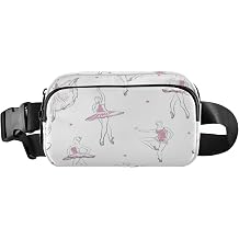 Stylish Waist Pack Crossbody Bag for Women Men Teens Waterproof Belt Bag Travel Wallet with Adjustable Strap for Workout Running Hiking Girl Ballerina Pose