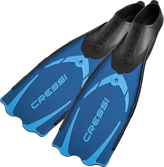 Cressi Adult Snorkeling Full Foot Pocket Fins Made with Advanced Technology - Pluma: Made in Italy