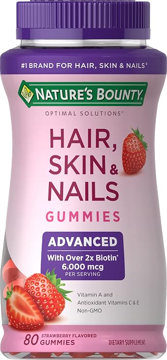 Nature's Bounty Optimal Solutions Advanced Hair, Skin, Nails, 2X Biotin