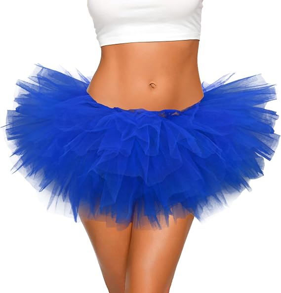 Tutu for Women Adults - 5-Layer Tulle Skirts 80s Outfit for Women - Puffy Adult Tutus - Halloween Costumes Skirt