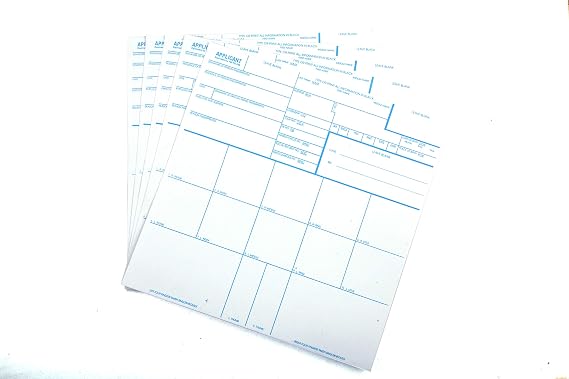Fingerprint Cards, Applicant FD-258, 100 Pack