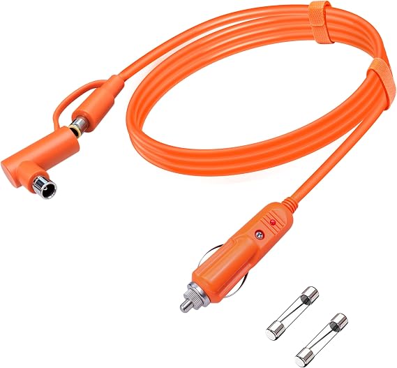 12V/24V Car Charging Cable for Jackery Power Stations Explorer 1000 V2 /600 Plus 1000 Pro 1000 Plus 1500 Pro 2000 Pro 2000 Plus 3000 Pro 240 290 300 500 550 (20FT)