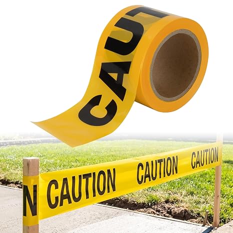 3Inch Yellow Caution Tape Roll Barricade Safety Warning for Party Halloween
