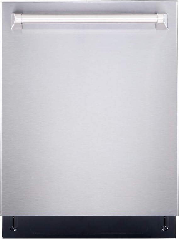 24 in. Lumin Coll Built-In Top Control Tall Tub Dishwasher, Stainless Steel | Cosmo COS-DIS6502 Built-In Design, Fingerprint Resistant, Heated Dry Function, Advanced Sanitize Technology, Three Racks