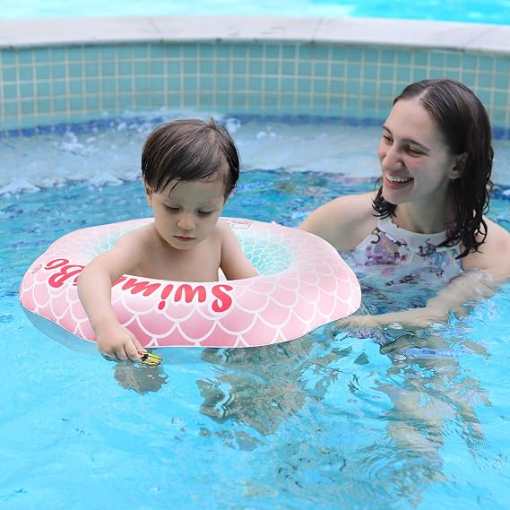 Baby Swim Ring Underarm Swim Seat Float Trainer with Backest for Toddler 6 Months to 3 Years