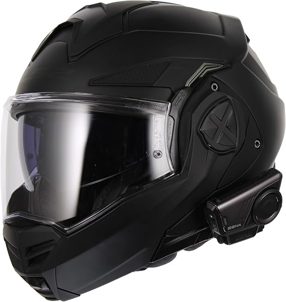 LS2 Helmets Advant X Modular Helmet with Preinstalled Sena 60S Mesh Bluetooth Headset