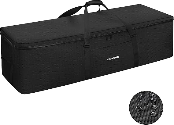 190L 52" Heavy Duty Extra Large Duffle Bag, Water Resistant Sports Equipment Bag with Upgrade Zipper, Tent Storage Replacement with Large Mouth and Padded Handles