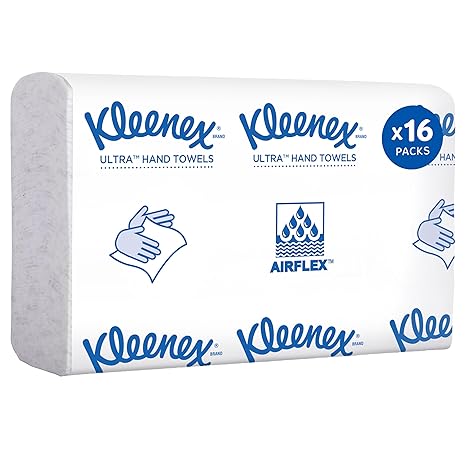 Kleenex Reveal Multifold Paper Towels, Bulk (46321), 2-Ply, 7.5" x 9.4" Towel, for Kimberly-Clark Professional Countertop System Dispensers (150 Sheets/Pack, 16 Packs/Case, 2,400 Sheet Total)