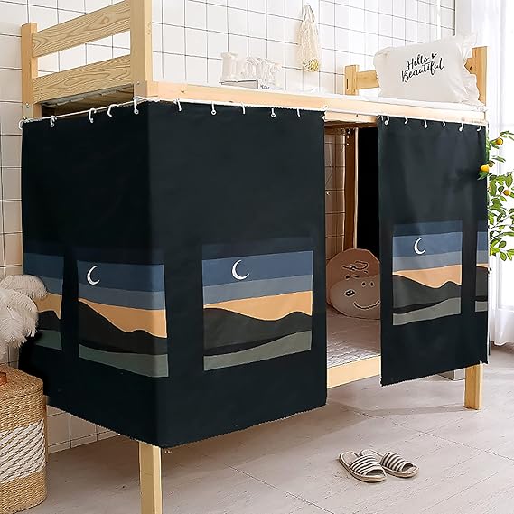 OhMill School College Dormitory Curtain Lightproof Decorative Privacy for Students Home Dorm Blackout Cloth Dust Protection