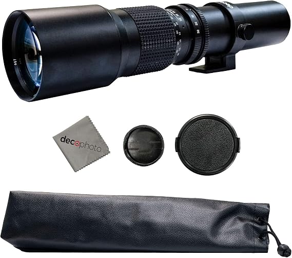 500mm f/8 Universal Professional High Definition Multi Coated Telephoto Lens for Canon, Nikon, Sony, Olympus, Panasonic, Fuji, and Pentax Cameras (T-Mount Not Included)