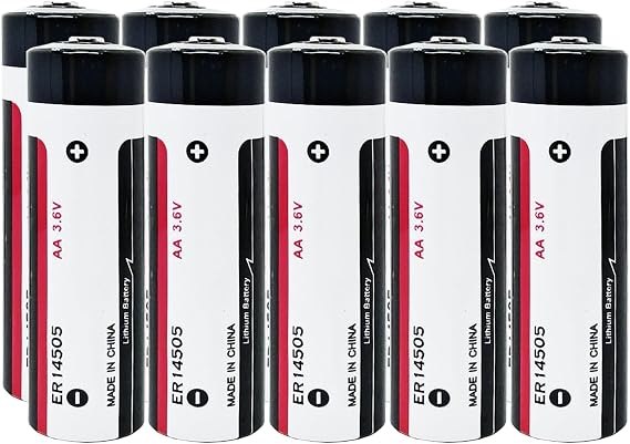 (10 Pack ER14505 3.6V Lithium Battery AA Size 2700mAh Thionyl Chloride Battery (Non-Rechargeable)