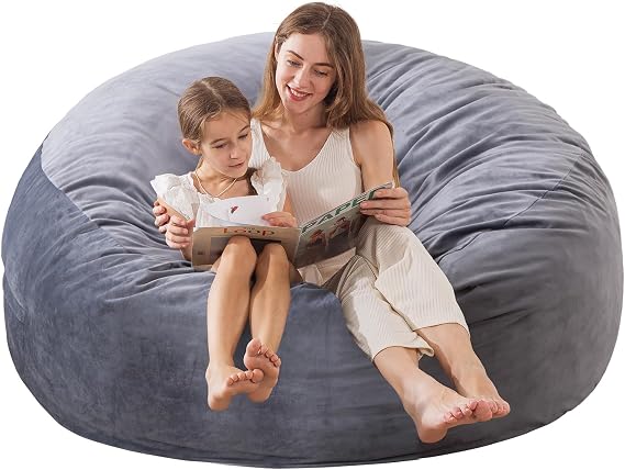 3 ft Bean Bag Chair, Bean Bag Chairs for Adults,3 Foot,Dark Grey
