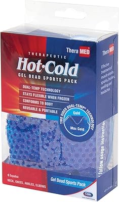 Theramed Gel Ice Pack Beads, Dual Sided Reusable Hot Cold Pack, Ice Pack For Back, Arm, Knee, Shoulder, Elbow