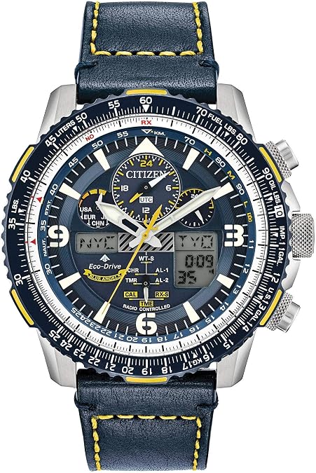CITIZEN Men's Blue Angels Eco-Drive 45mm Stainless Steel JY8078-01L