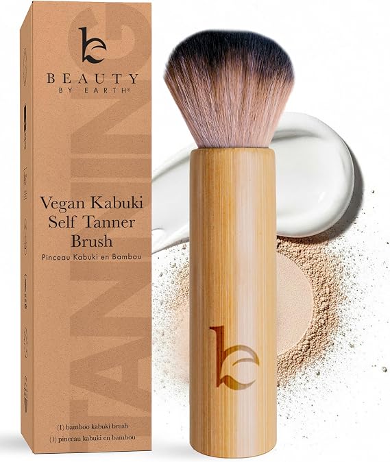Kabuki Brush for Face - Ultra Soft Bronzer Brush for Blush, Loose Powder, Powder and Liquid Foundation & Self Tanner, Travel Friendy Makeup Blending Tool, Gentle on Skin | Powder and Liquid Foundation & Self Tanner, Travel Friendy Makeup Blending Tool, Gentle on Skin