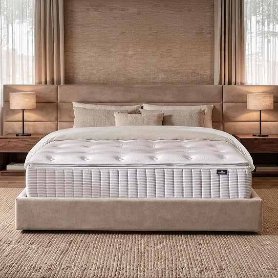 14 Inch Queen Mattress Real Hybrid Queen Size Mattress Memory Foam, Reinforced Edge Support, Zoned Coils for Pressure Relief and No Motion Transfer (Queen (14 Inch))