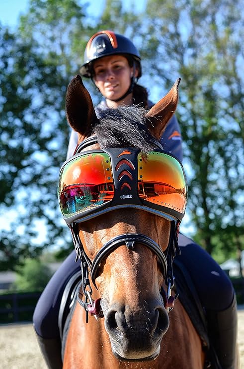 eVysor UV Protection Horse Riding Goggles by eQuick-it. Mirrored Rainbow UV Lenses