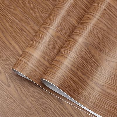 Heroad Brand Brown Wood Contact Paper for Cabinets Wood Wallpaper Wood Grain Self Adhesive Wood Peel and Stick Wallpaper Removable Wallpaper Faux Vinyl 17.7x78.7