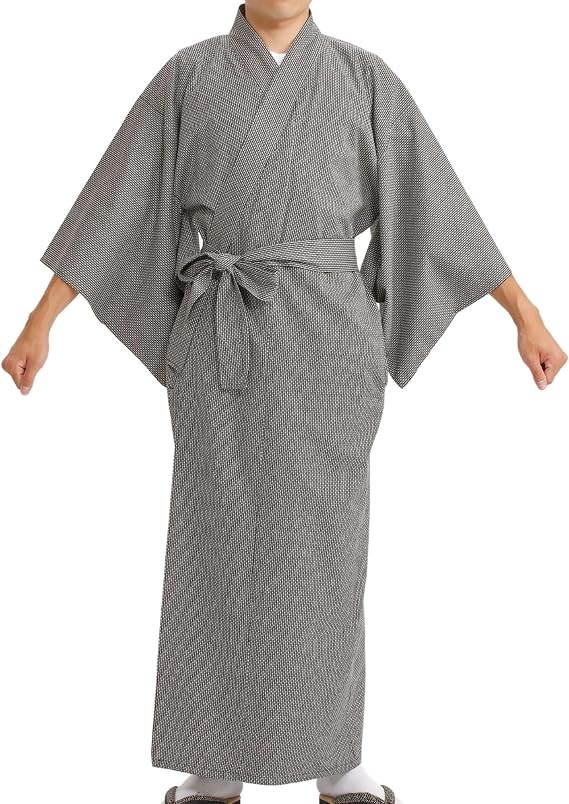 [Edoen] Japan YUKATA Kimono quilted Sashiko Men's
