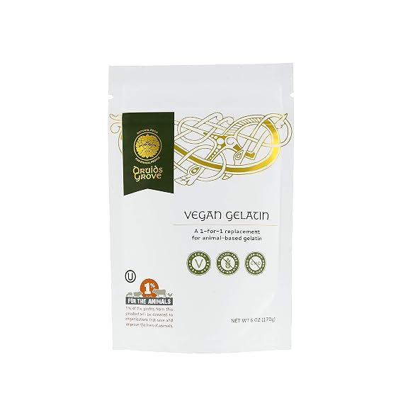 Druids Grove Vegan Gelatin Vegan Non-GMO Gluten-Free OU Kosher Certified - 6 oz.