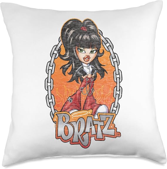 Bratz - Jade Chain and Flames Throw Pillow