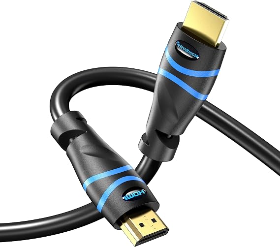 BlueRigger 8K HDMI Cable 6 FT - 4 Pack (8K 60Hz, 4K 120Hz, 48Gbps HDMI Cord, HDR10+, High Speed HDMI Cable 8K with Ethernet, eARC, 3D, HDCP 2.3) - Compatible with PS5, Xbox, Roku, Apple TV, Switch, PC